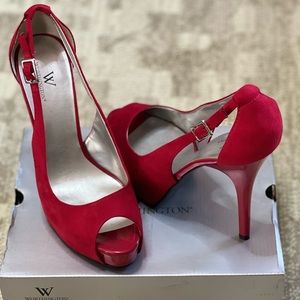Worthington Red Platform Heels